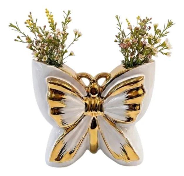 Florero Decorativo Mariposa Detalle Espejo Jarrón ALJ-1