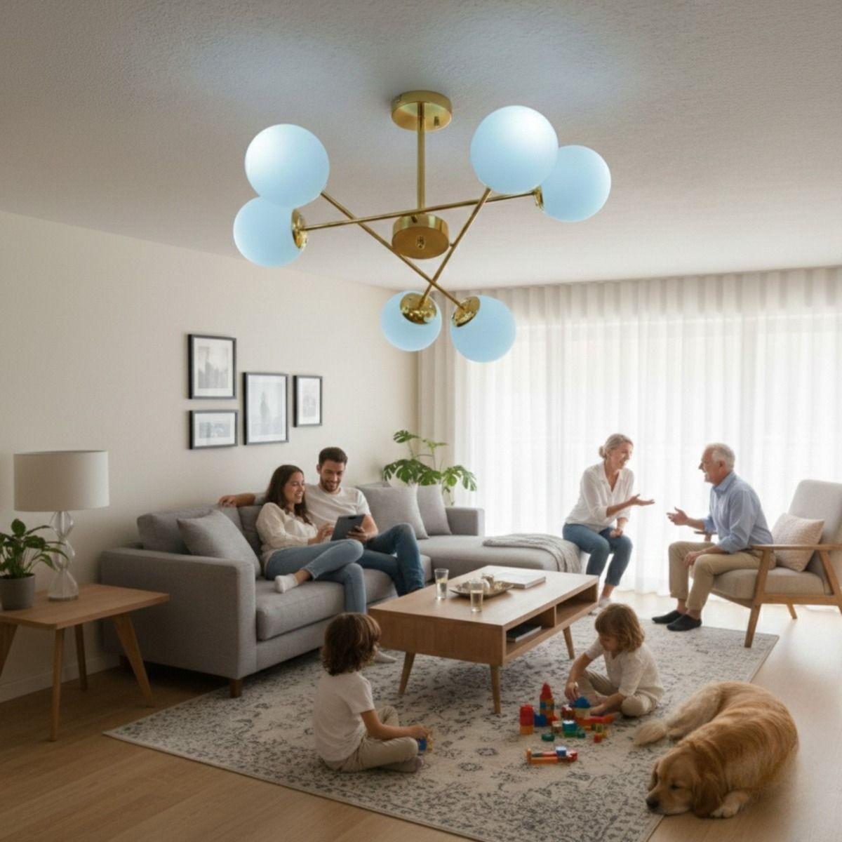 Lámpara Techo Colgante Inspiración Vanguardista Radial Jhn-2