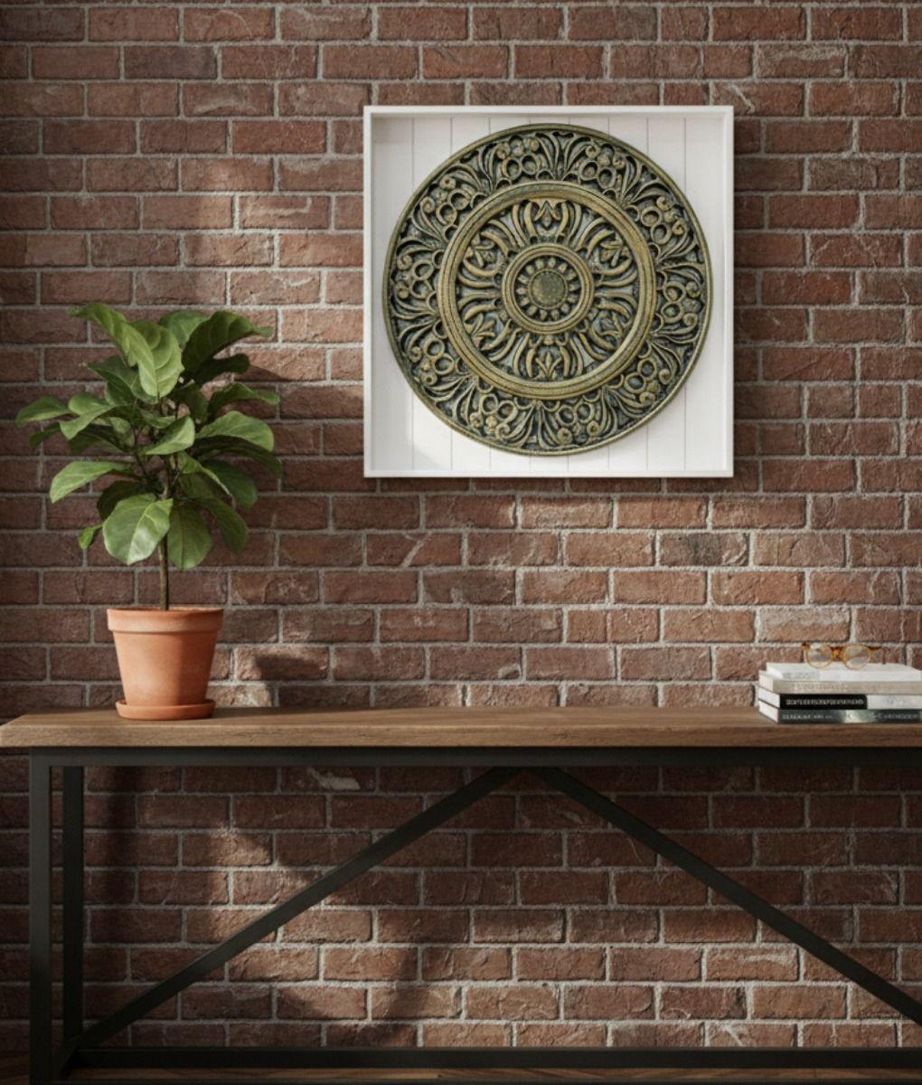 Decoración Pared Cuadro Arte Mural Mándala Contraste Jhn-6