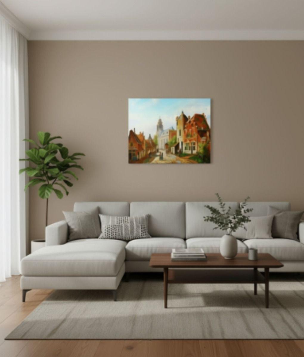 Cuadro Decorativo Pared Adorno Pueblo Decoración Hogar Jhn-8