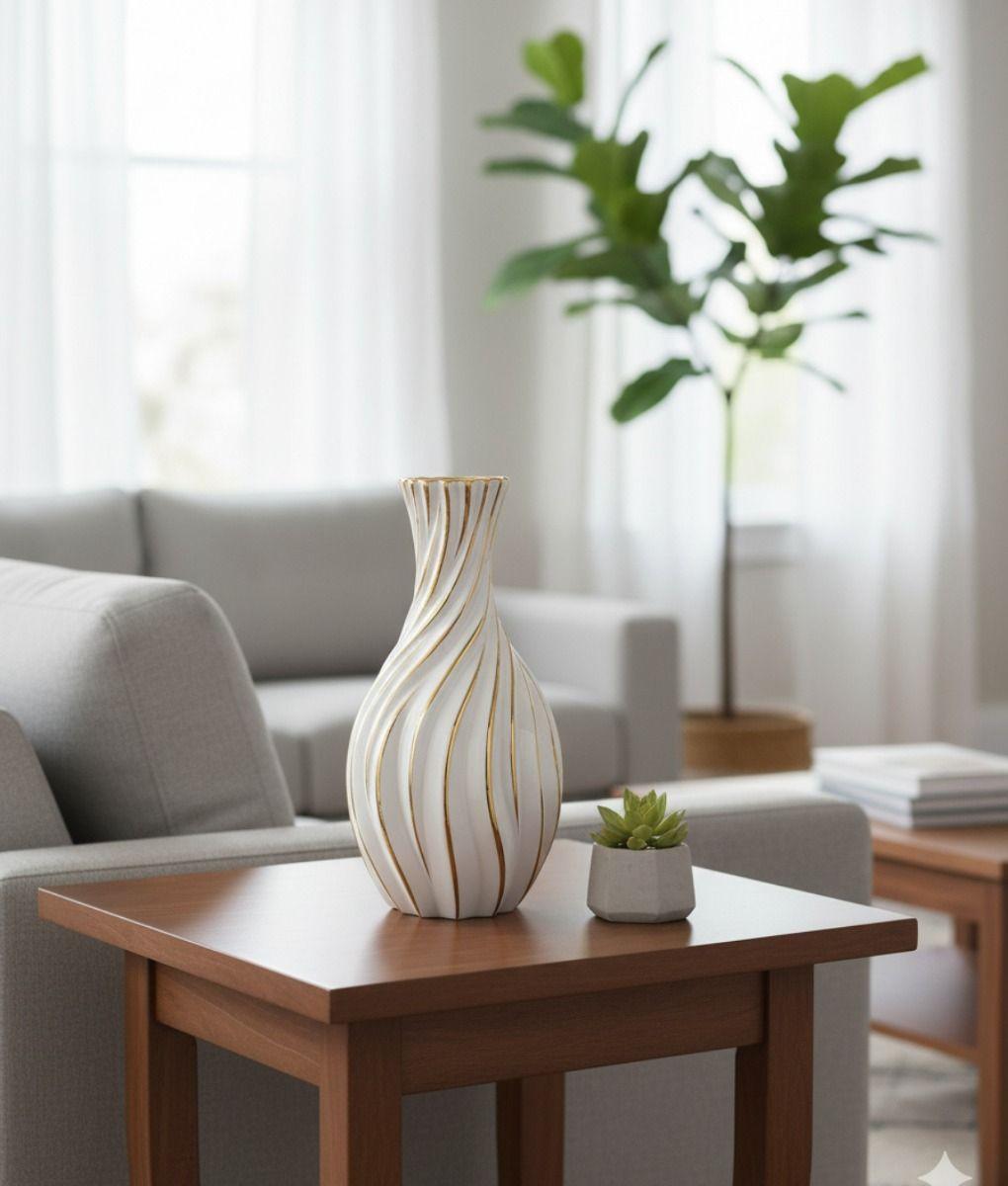 Florero Decorativo Jarrón Escultural Diseño Remolino Jhn-6