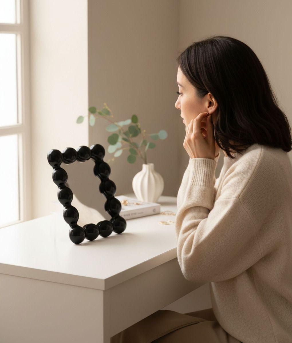 Espejo Decorativo Burbujas Mesa Moderno Esferas Jhn-3