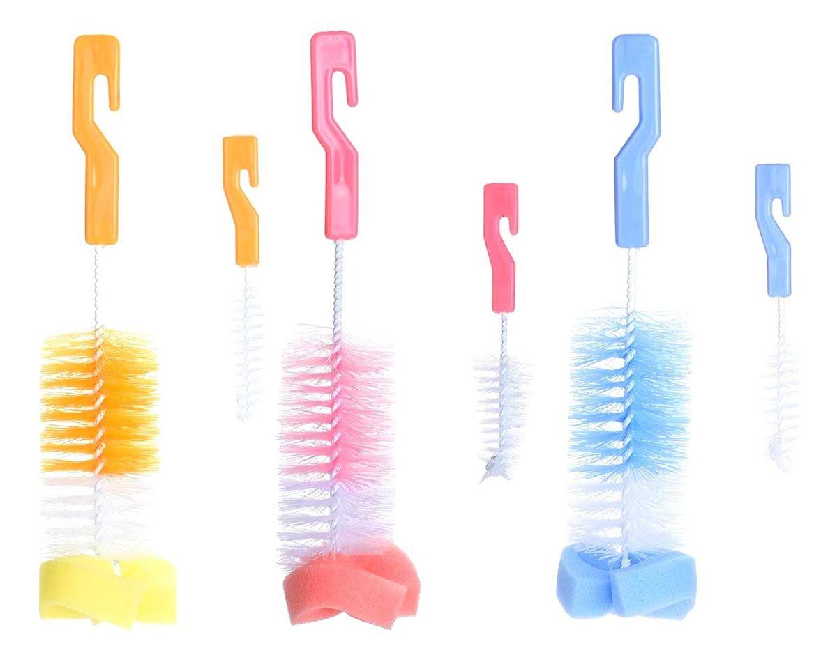 Set 10 Cepillos Limpia Mamadera Biberon Botellas Bebes Lau-0