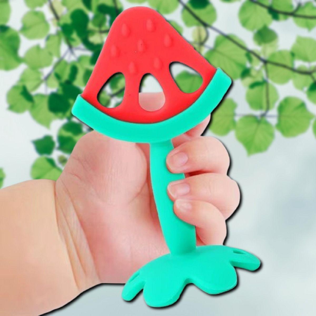 Set 4 Mordedor Silicona Diseño Frutas Divertido Bebe Lau-4