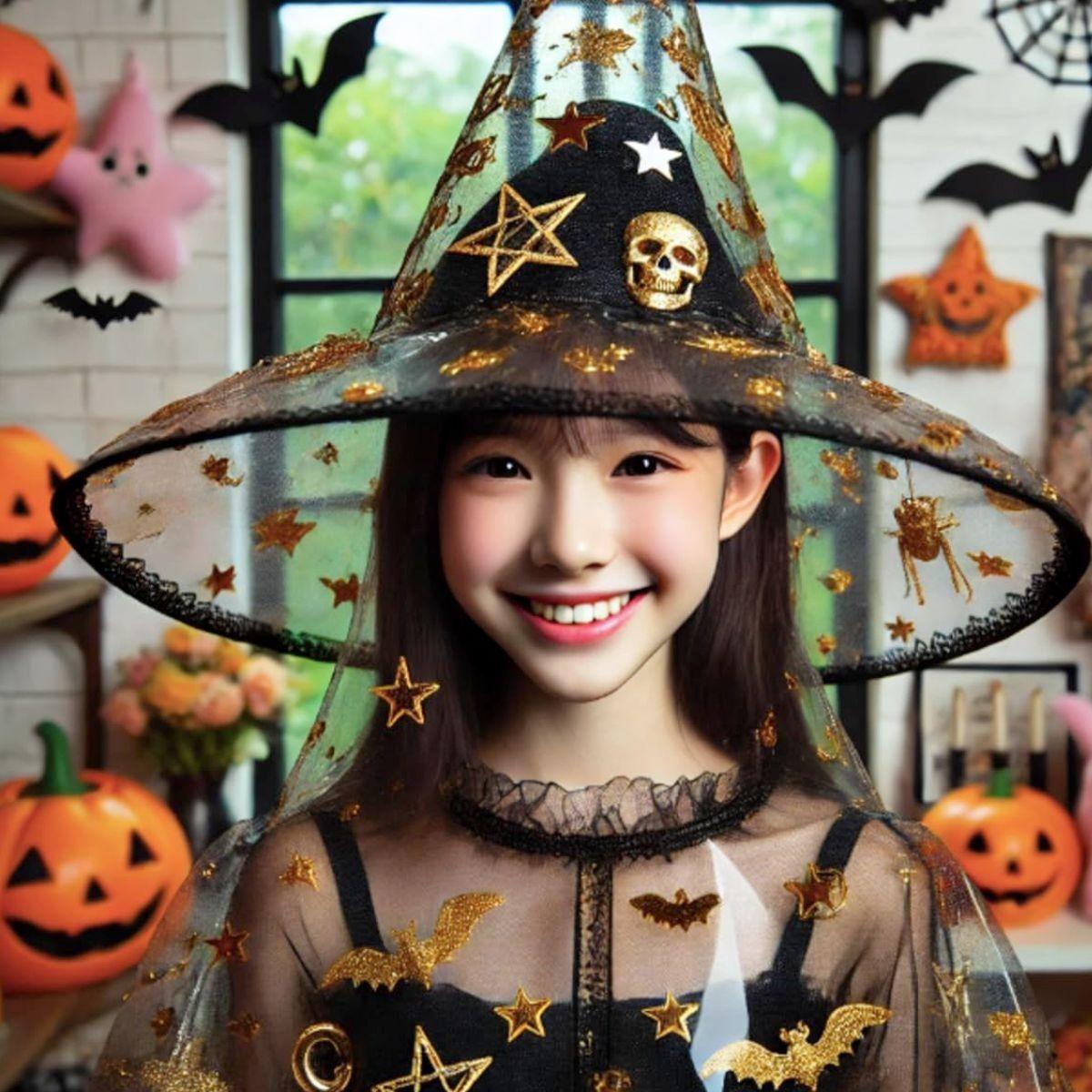 Sombrero Bruja Disfraz Halloween Unisex Pack x12 Jhn-2