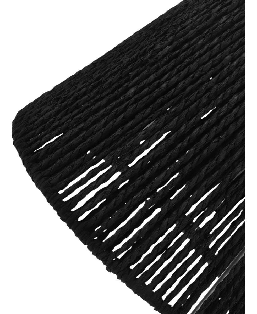 Lámpara Colgante Techo Negra Mimbre Tejido Bohemia Jhn-2