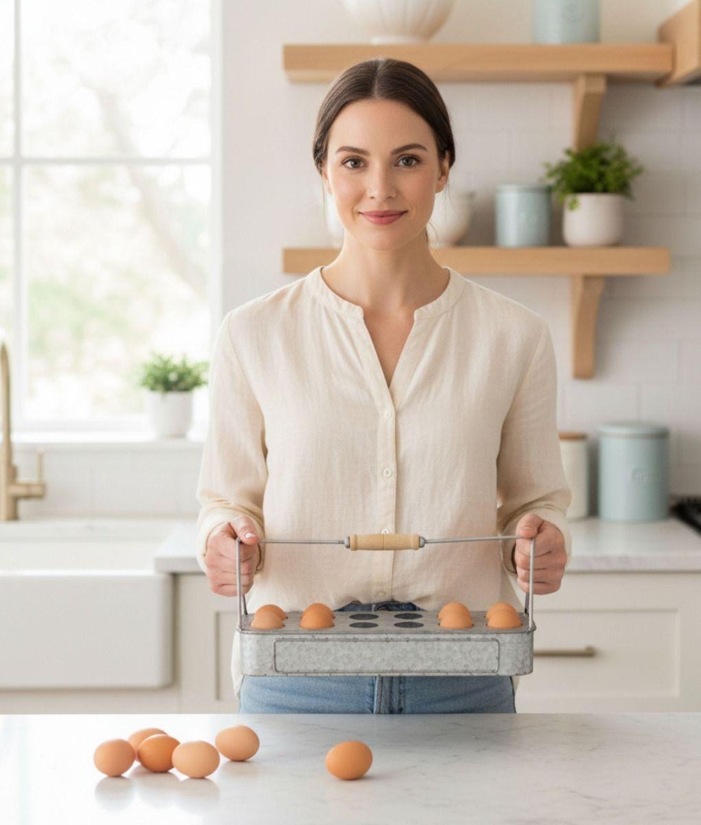 Huevera Porta Huevos Hogar Bandeja Organizador Cocina Jhn-4
