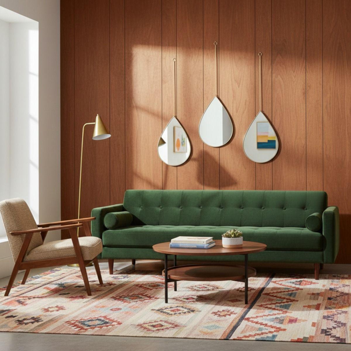 Set 3 Espejo Pared Decorativo Forma Gota Adorno Colgante Jhn-9