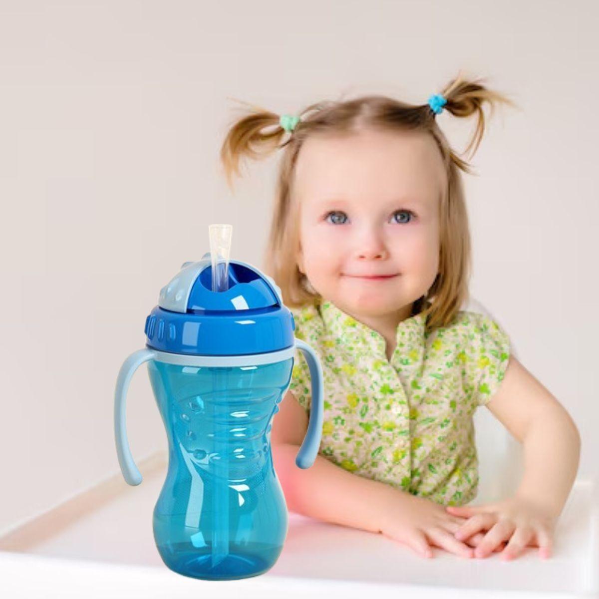 SET 2 VASOS ENTRENADOR CON PAJILLA CON ASA PARA BEBE LAU-2