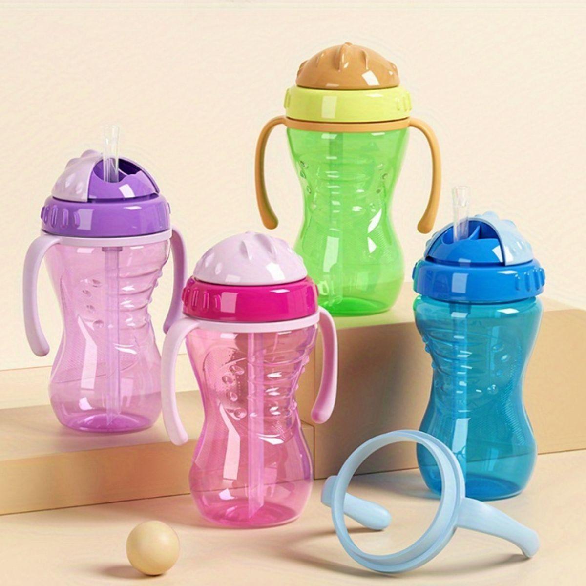 SET 2 VASOS ENTRENADOR CON PAJILLA CON ASA PARA BEBE LAU-6