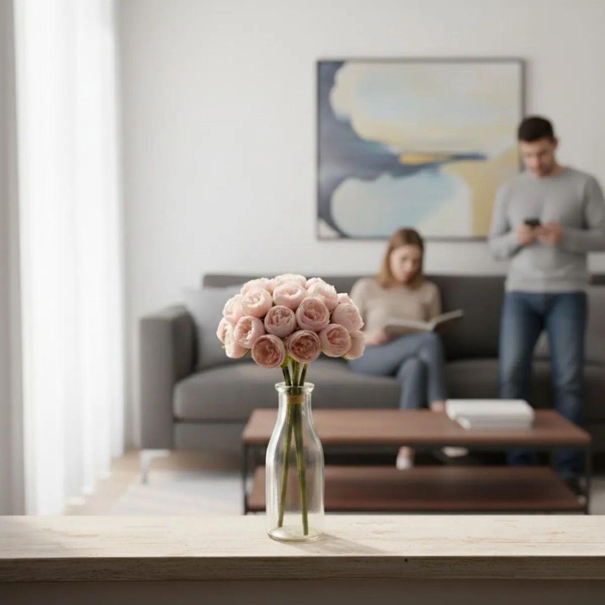 Set 2 Ramo Artificial Capullo Floral Adorno Decorativo Jhn-4