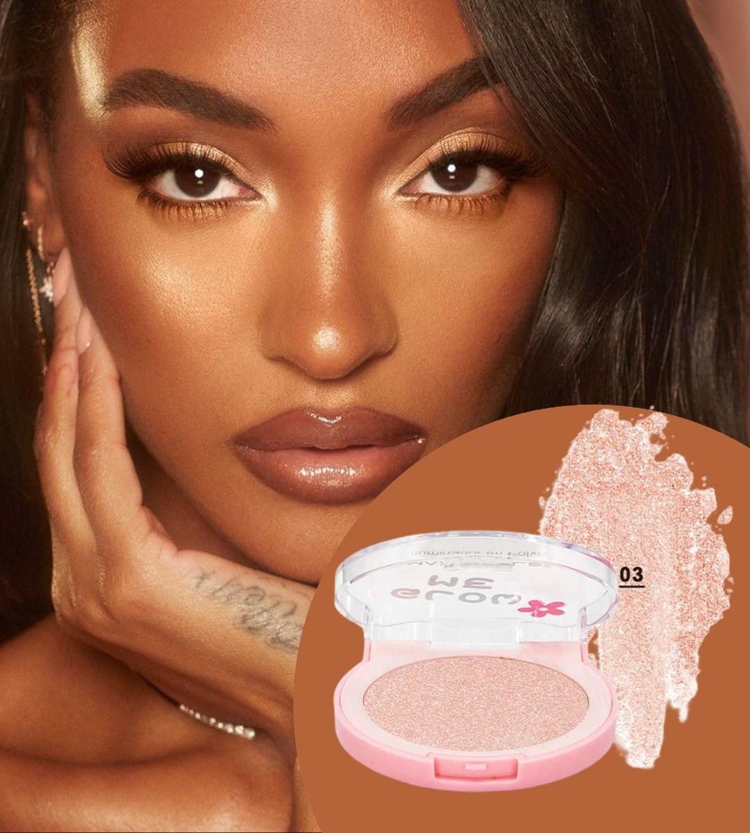 Set 4 Iluminador Polvo Gatito Brillo Natural Luminoso Jhn-3