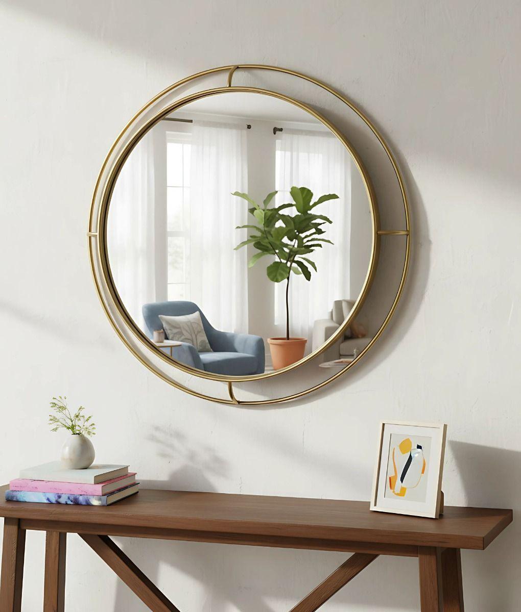 Espejo Pared Moderno Decorativo Marco Redondo Hogar Jhn-7