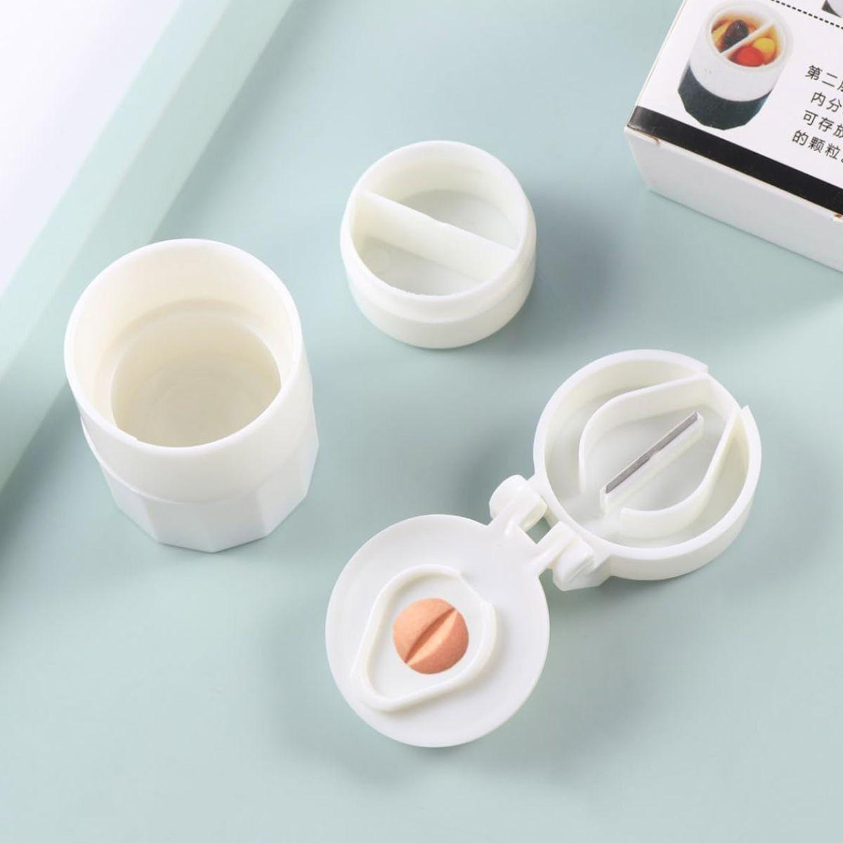 SET 7 PASTILLERO SEMANAL CORTA PASTILLA 4 EN 1 PORTATIL LAU-3