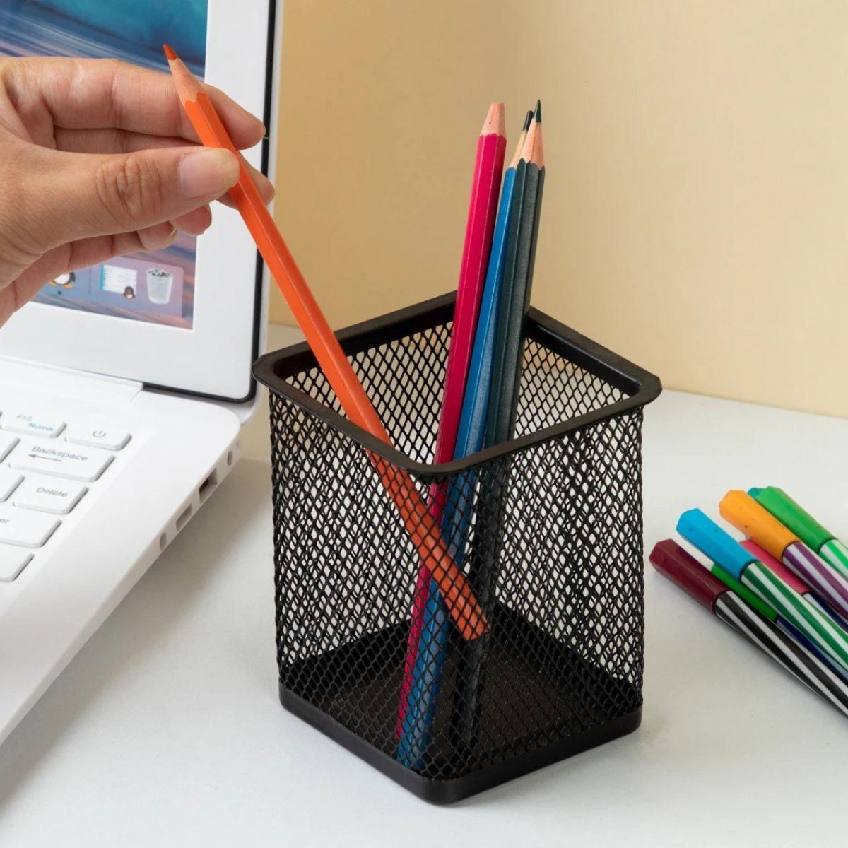 SET 8 ORGANIZADORES PORTALAPICES ESCRITORIO METALICA LAU-1