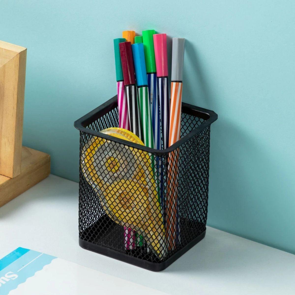 SET 8 ORGANIZADORES PORTALAPICES ESCRITORIO METALICA LAU-2