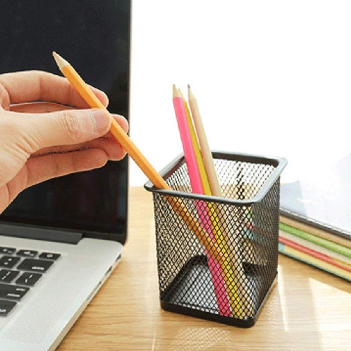 SET 8 ORGANIZADORES PORTALAPICES ESCRITORIO METALICA LAU-6