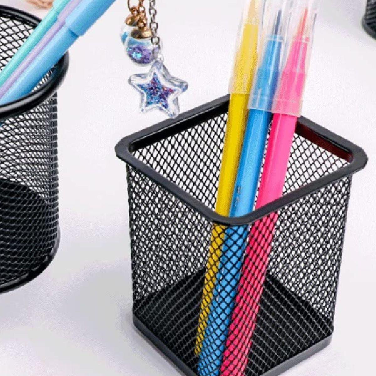 SET 8 ORGANIZADORES PORTALAPICES ESCRITORIO METALICA LAU-7