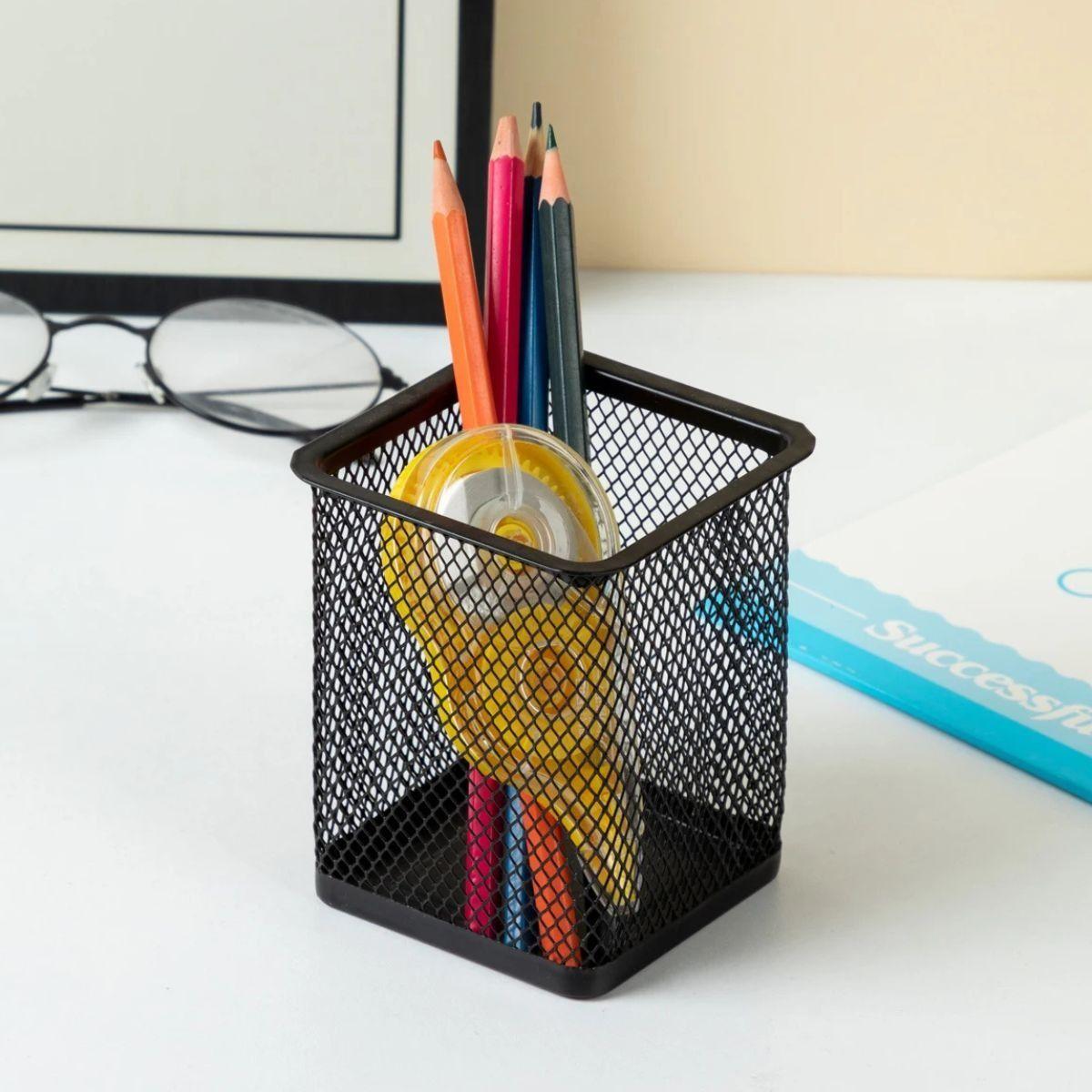 SET 8 ORGANIZADORES PORTALAPICES ESCRITORIO METALICA LAU-9