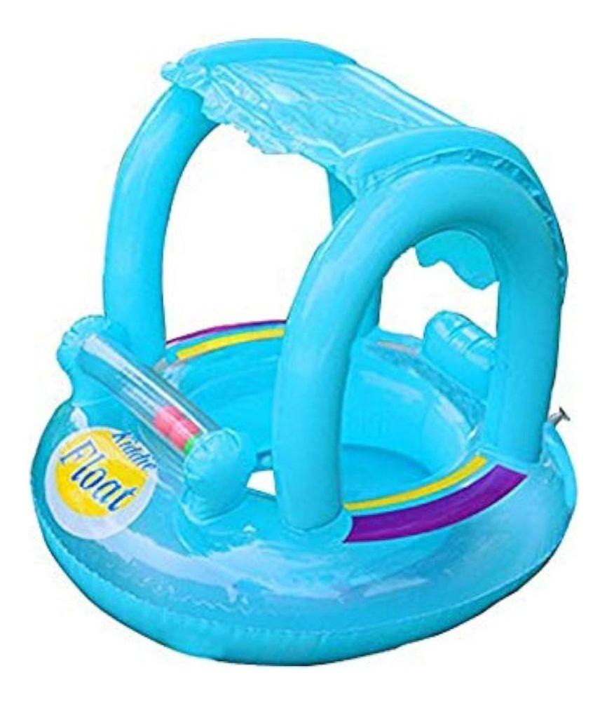 FLOTADOR INFLABLE PARA BEBE CAMPANA Y TOLDO PISCINA LAU-7