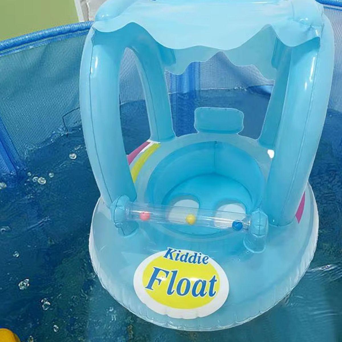 FLOTADOR INFLABLE PARA BEBE CAMPANA Y TOLDO PISCINA LAU-9