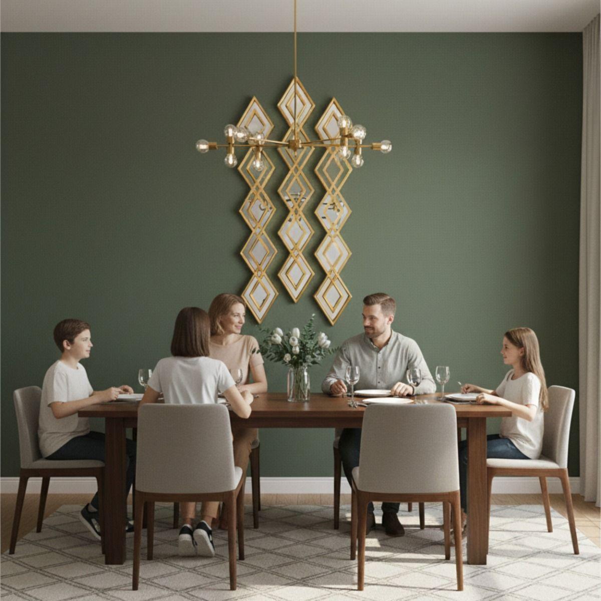 Set 3 Espejo Pared Decorativo Panel Artístico Diamante Jhn-3