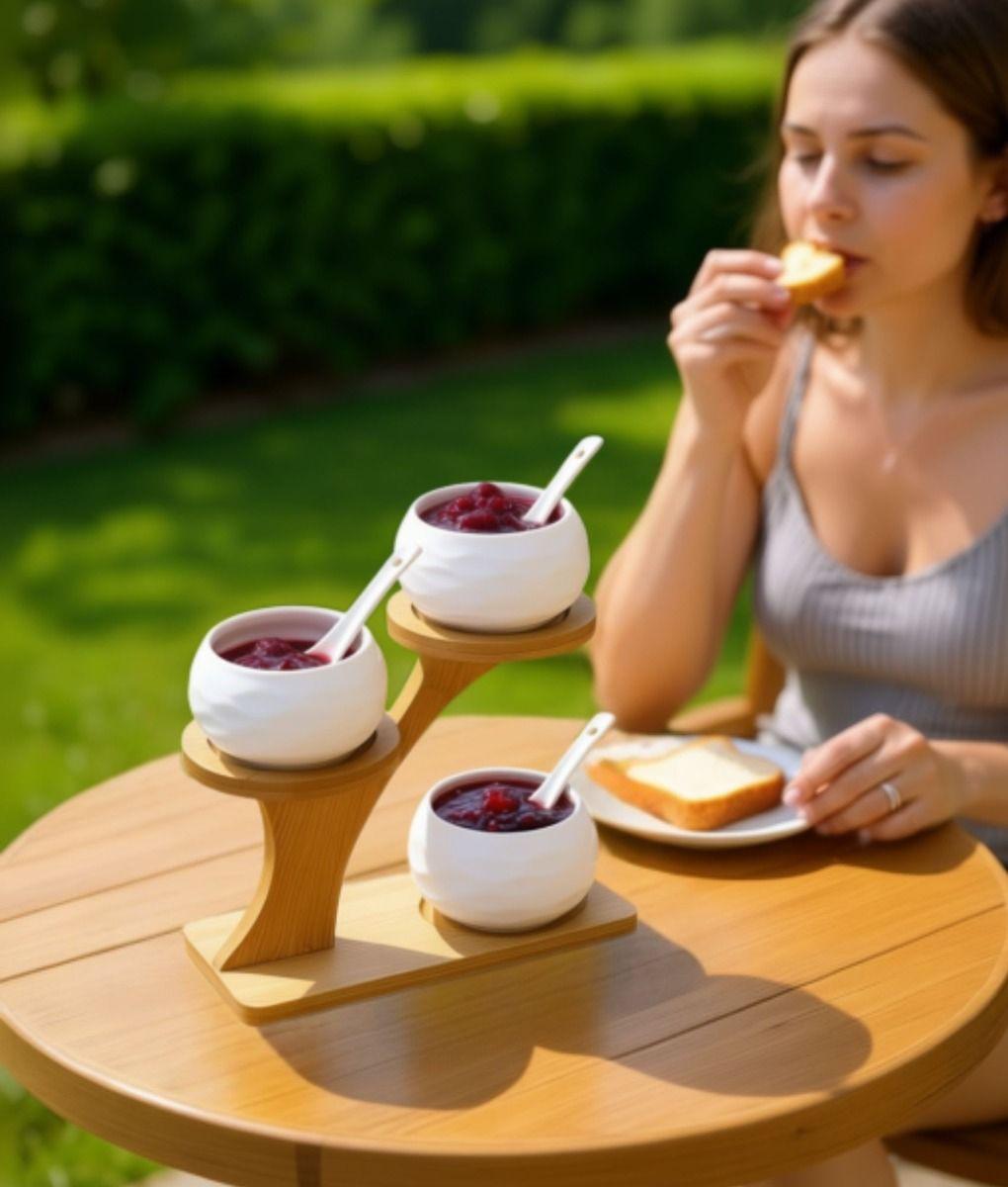 Juego Frasco Escalonado Organizador Contenedor Soporte Jhn-3