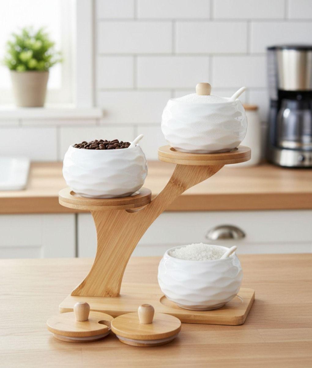 Juego Frasco Escalonado Organizador Contenedor Soporte Jhn-6