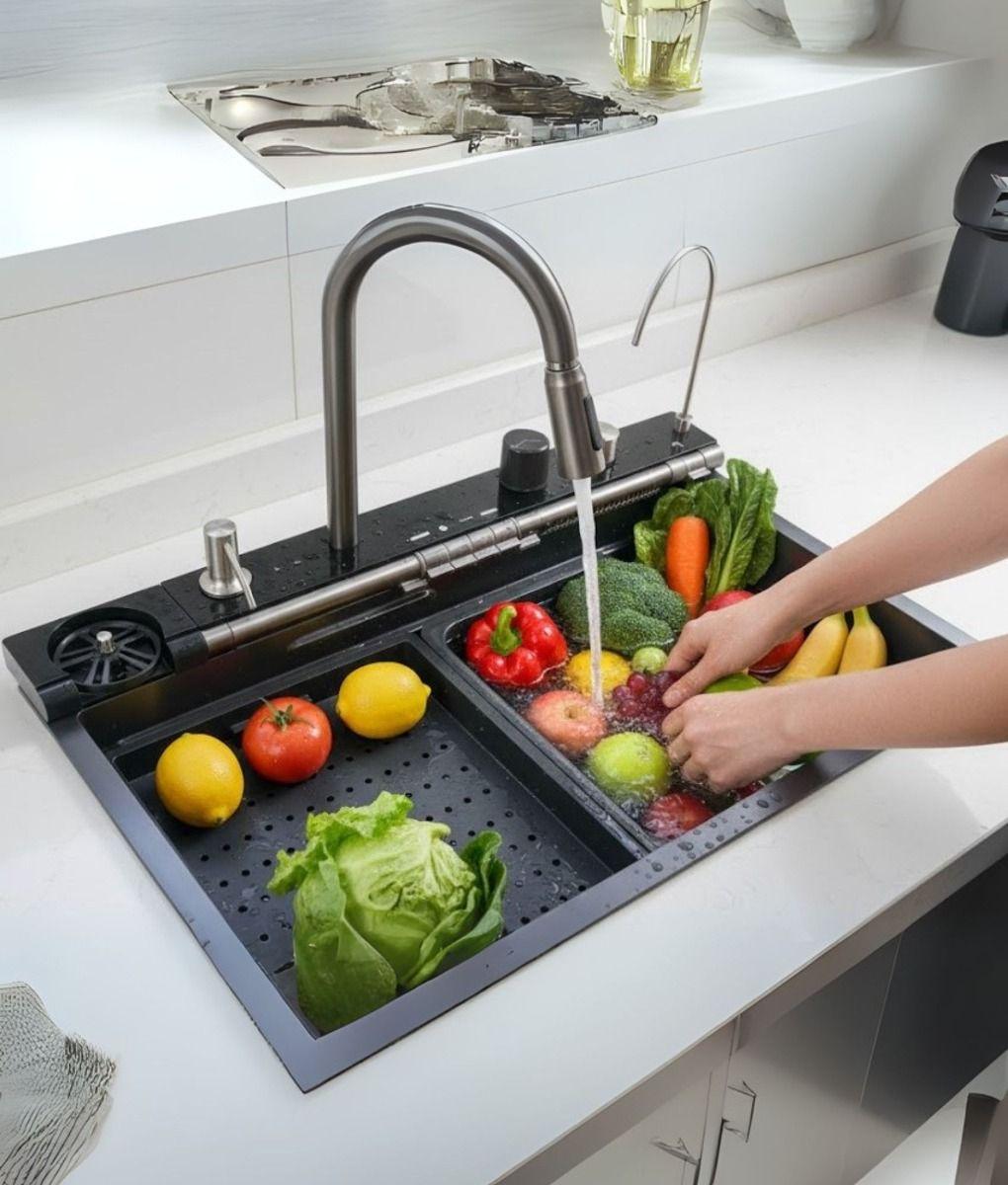 Lavaplatos Cocina Fregadero Moderno Multifuncional Jhn-2