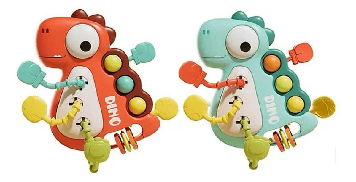 Set 2 Mordedor Forma Dinosaurio Denticion Sensorial Bebe Lau-0