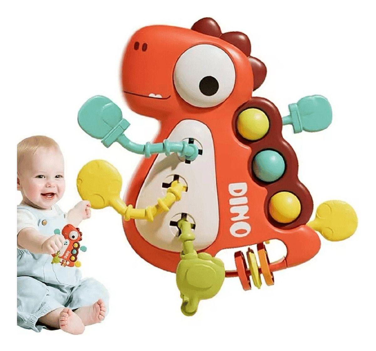 Set 2 Mordedor Forma Dinosaurio Denticion Sensorial Bebe Lau-1