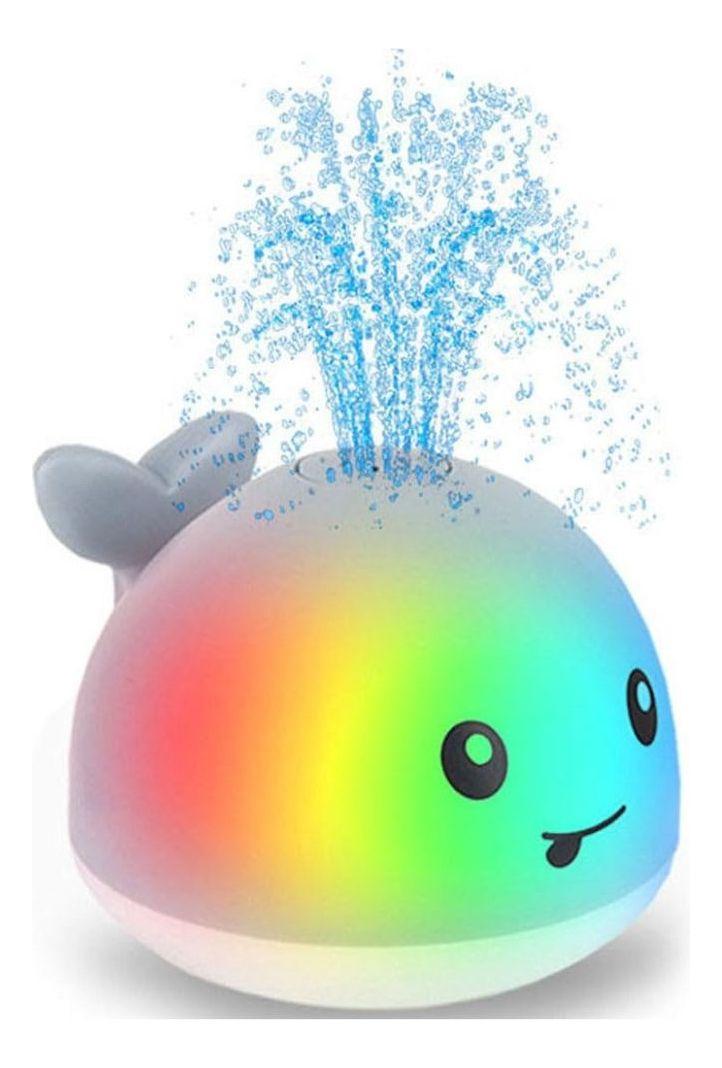 JUGUETE DE BAÑO BALLENA CON LUZ FUENTE AGUA FLOTANTE LAU-3