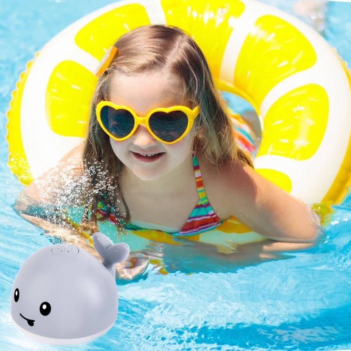 JUGUETE DE BAÑO BALLENA CON LUZ FUENTE AGUA FLOTANTE LAU-9