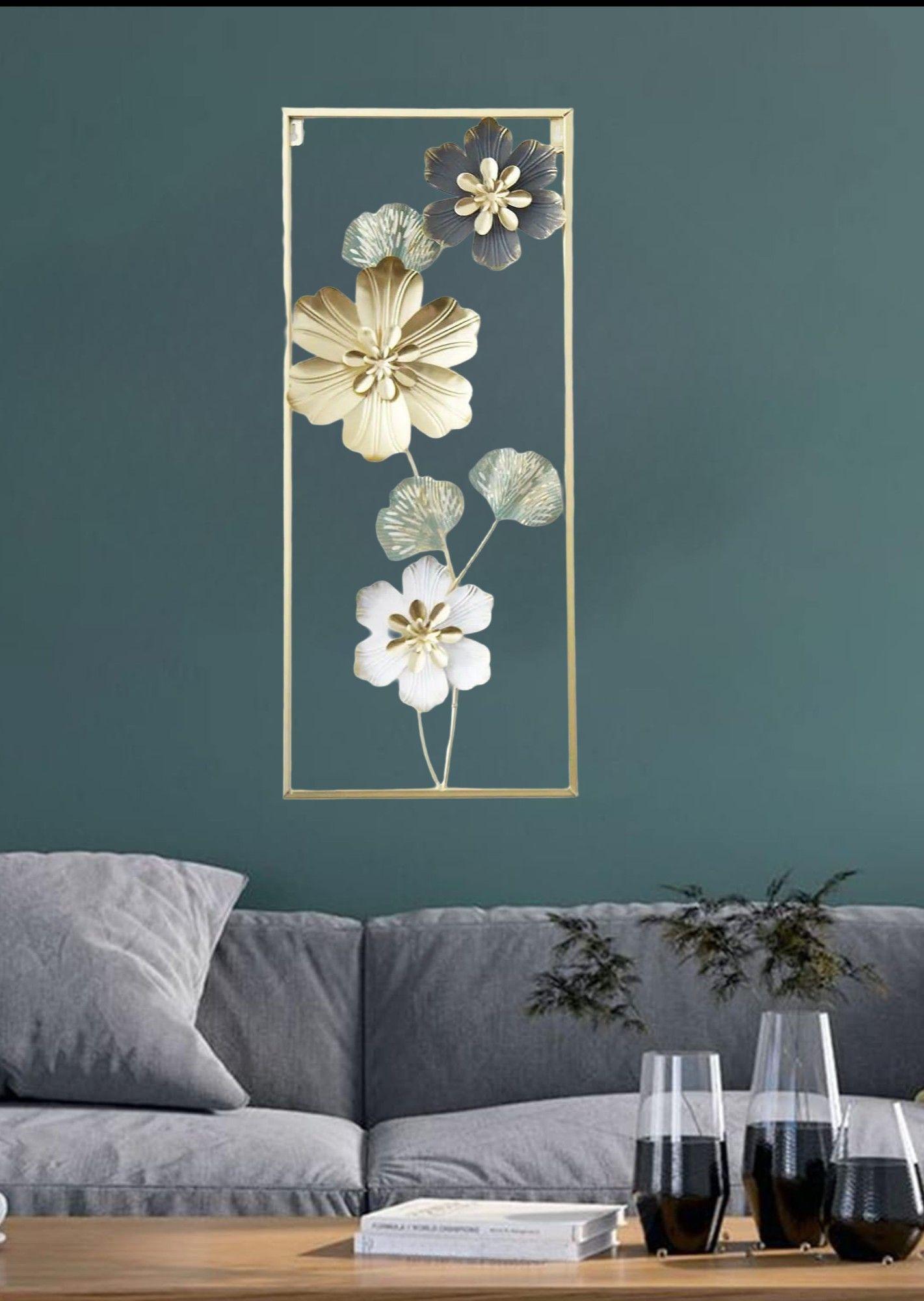 Decoración Pared Flores Cuadro Hogar Escultura Jhn-5