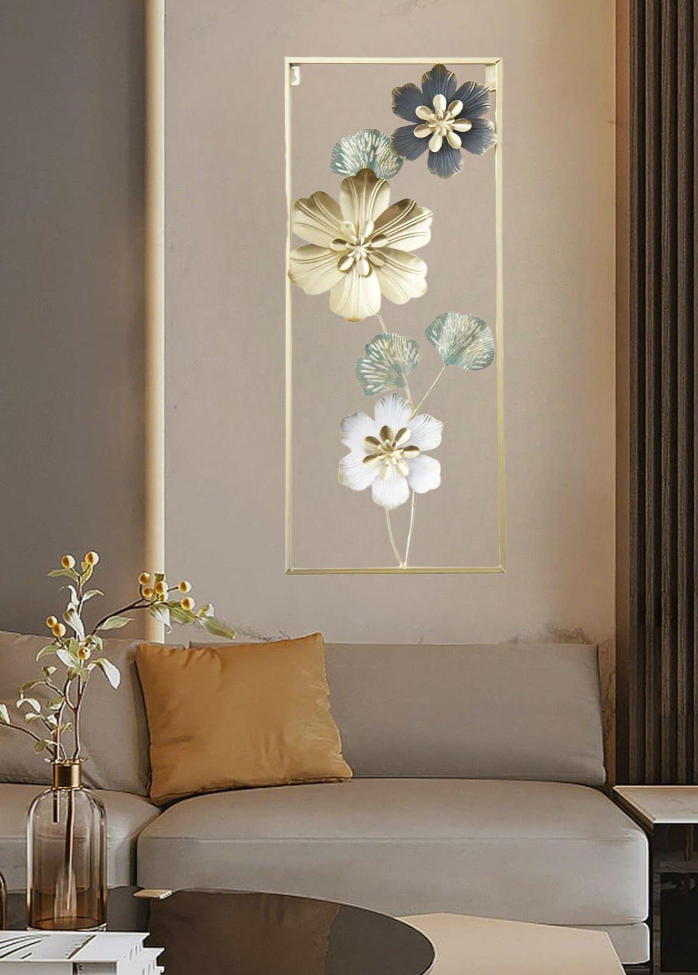 Decoración Pared Flores Cuadro Hogar Escultura Jhn-6