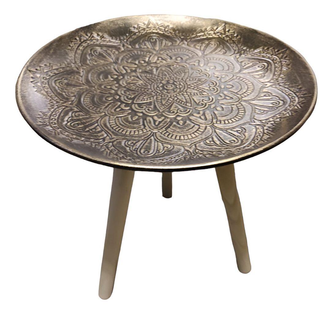 Set 3 Mesas Decorativas Diseño Vintage Dorado Envejecido Jhn-6