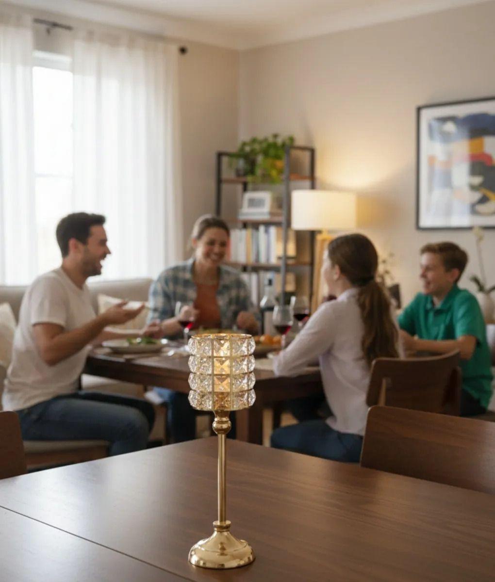 Portavela Elegante Adorno Centro Decorativo Mesa Hogar Jhn-3