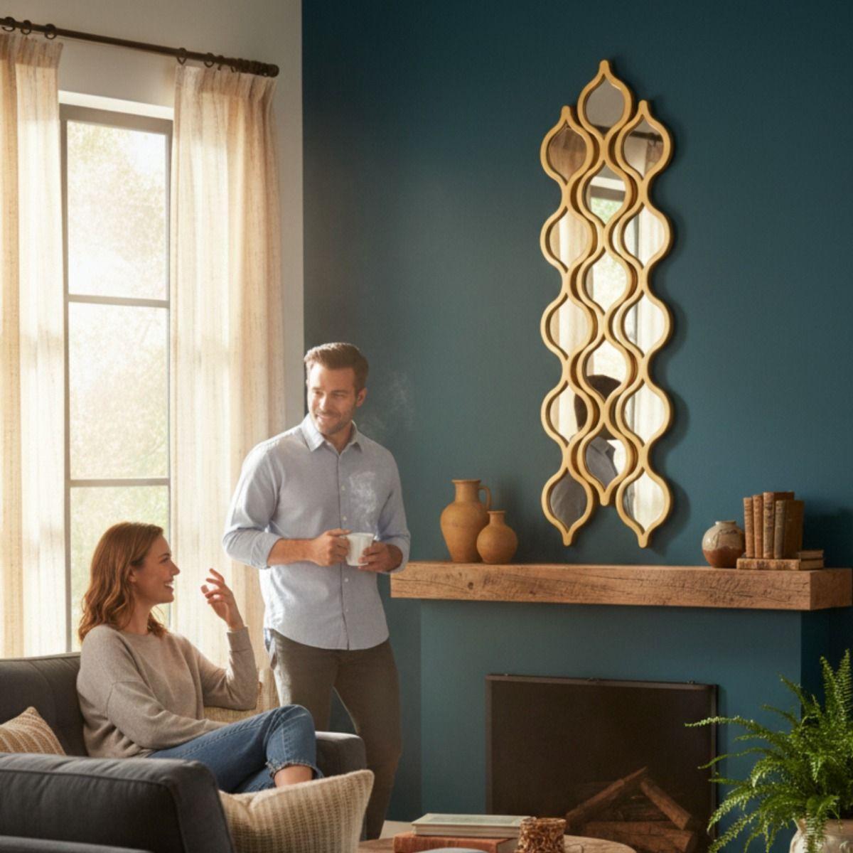 Set 3 Espejo Pared Adorno Decorativo Diseño Árabe Hogar Jhn-2