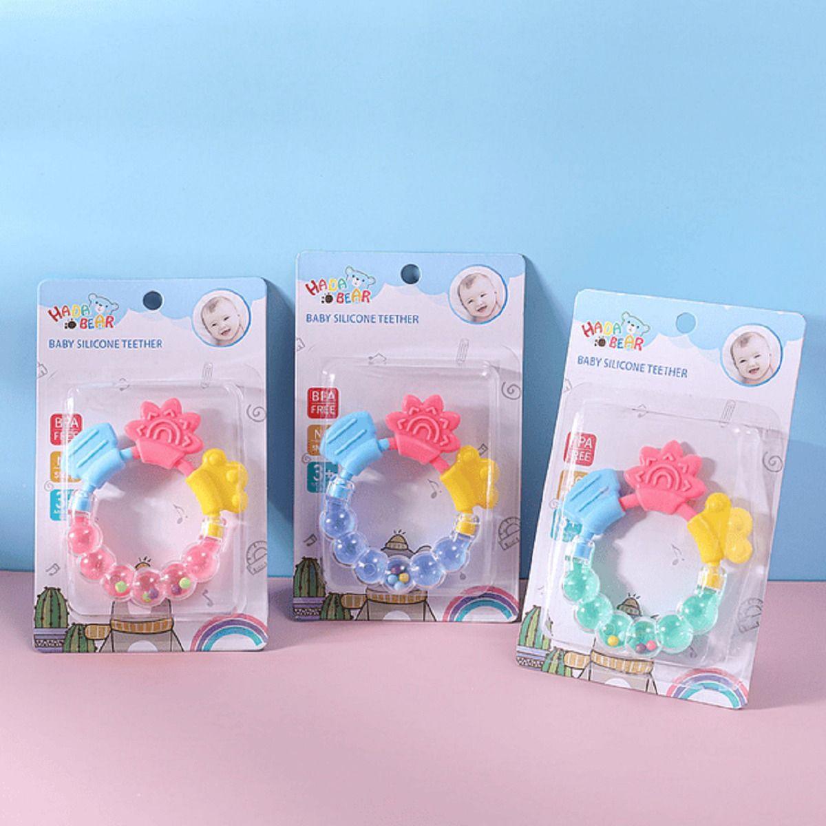 Set 8 Mordedor Pulsera Sensorial Silicona Bebes Lau-3