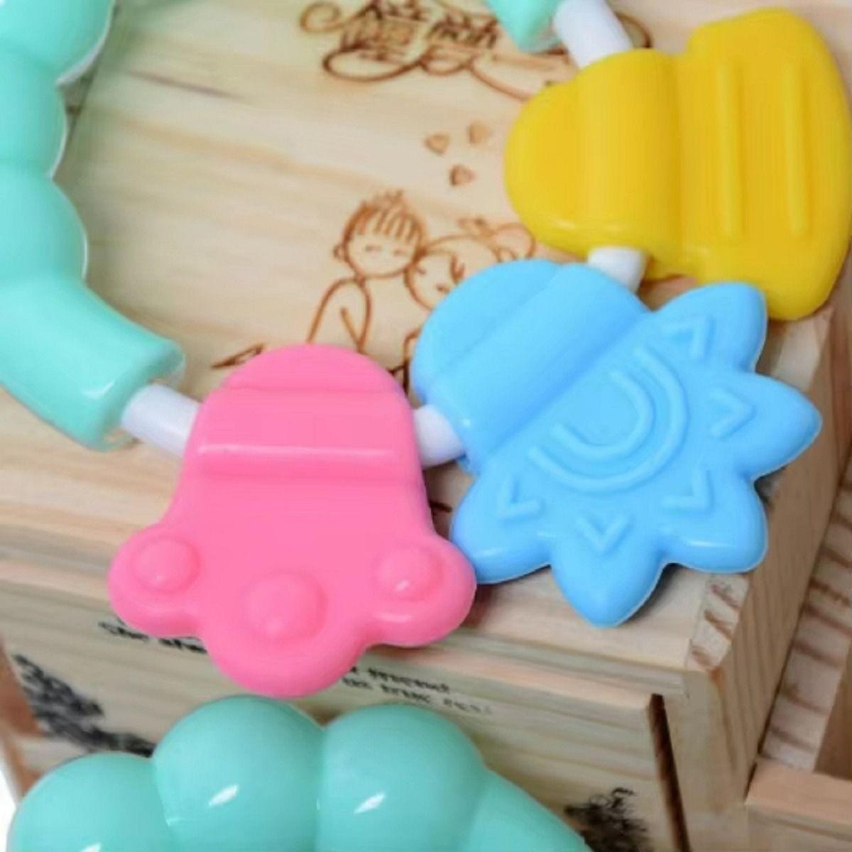 Set 8 Mordedor Pulsera Sensorial Silicona Bebes Lau-6