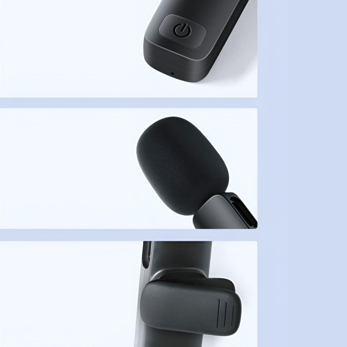 MICRÓFONO INALÁMBRICO Lavalier Clip Tipo C Plug-Play-2