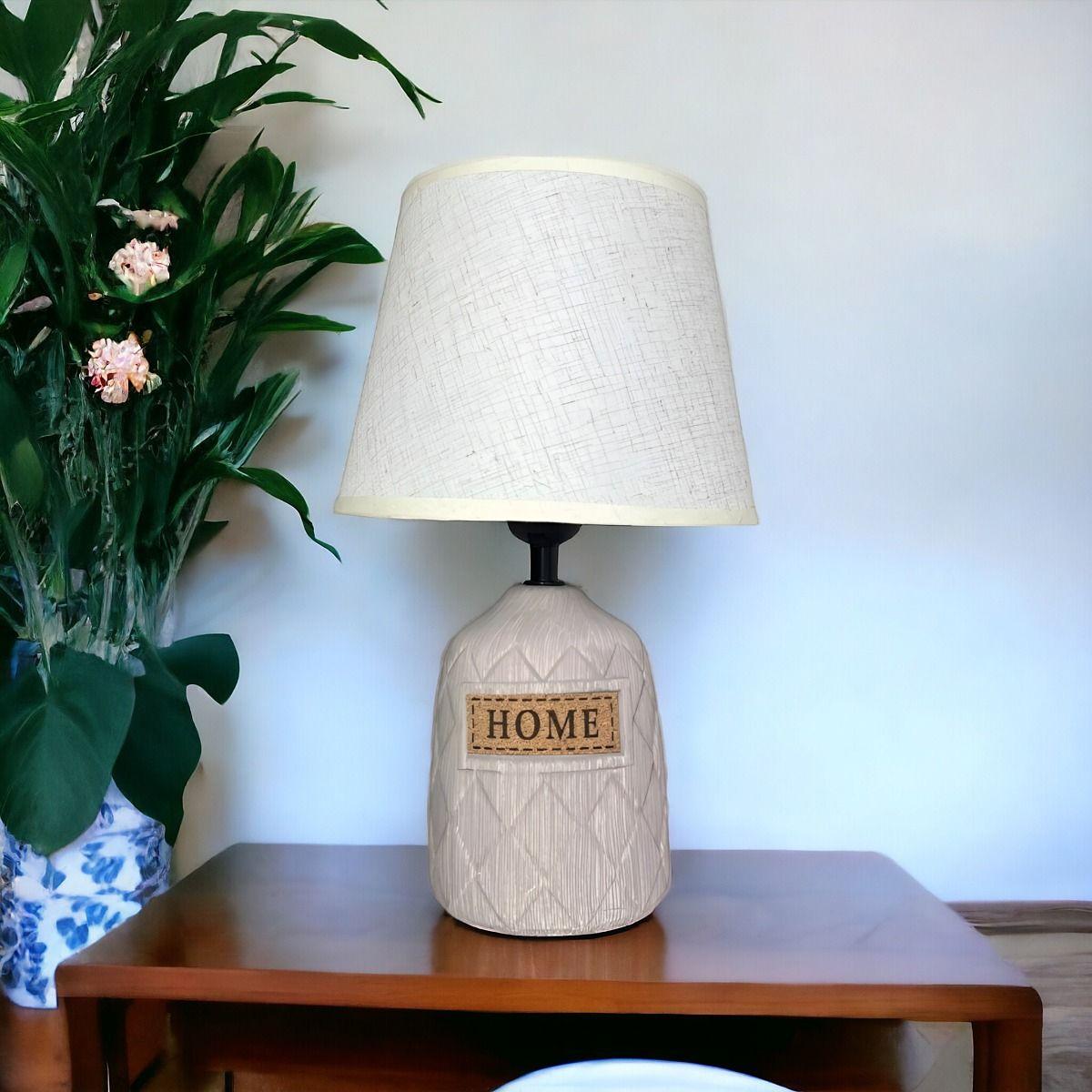 Lámpara Mesa Moderna Elegante Relieve Decorativa Beige Jhn-5
