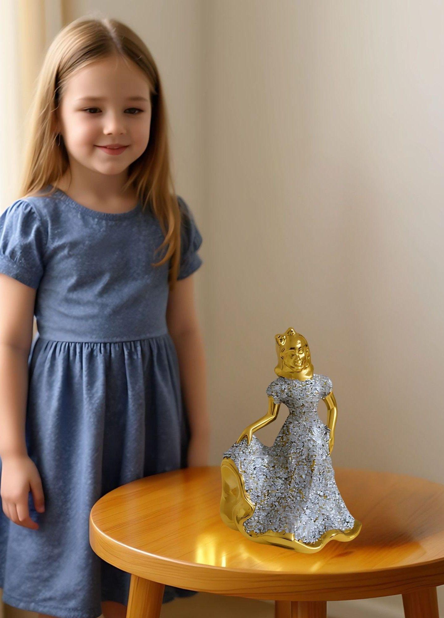 Figura Decorativa Dama Vestio Adorno Estatua Hogar Jhn-3