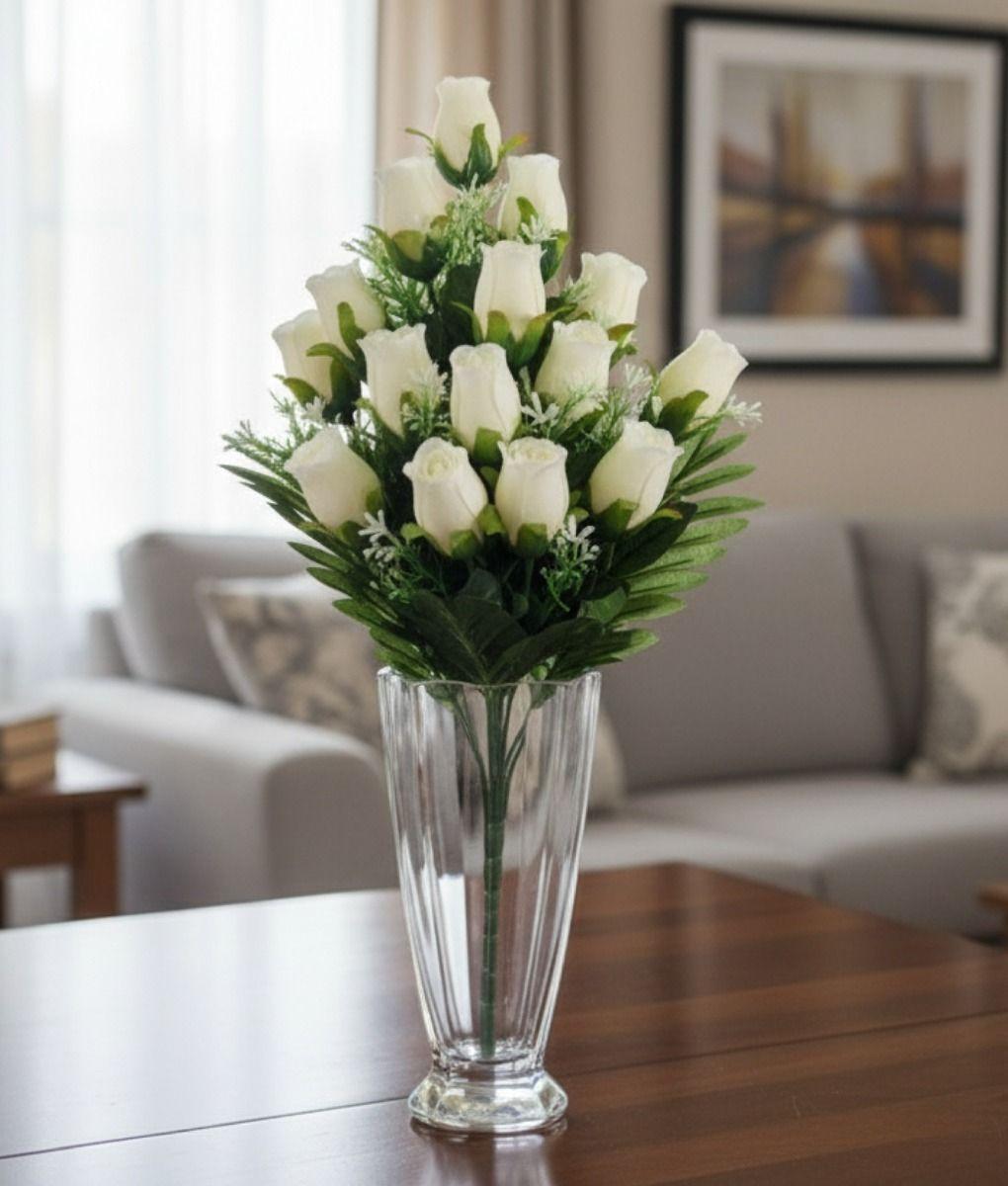 Set 2 Flores Artificiales Ramo Capullos Floral Follaje Jhn-6