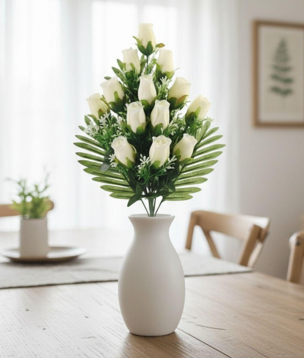 Set 2 Flores Artificiales Ramo Capullos Floral Follaje Jhn-9