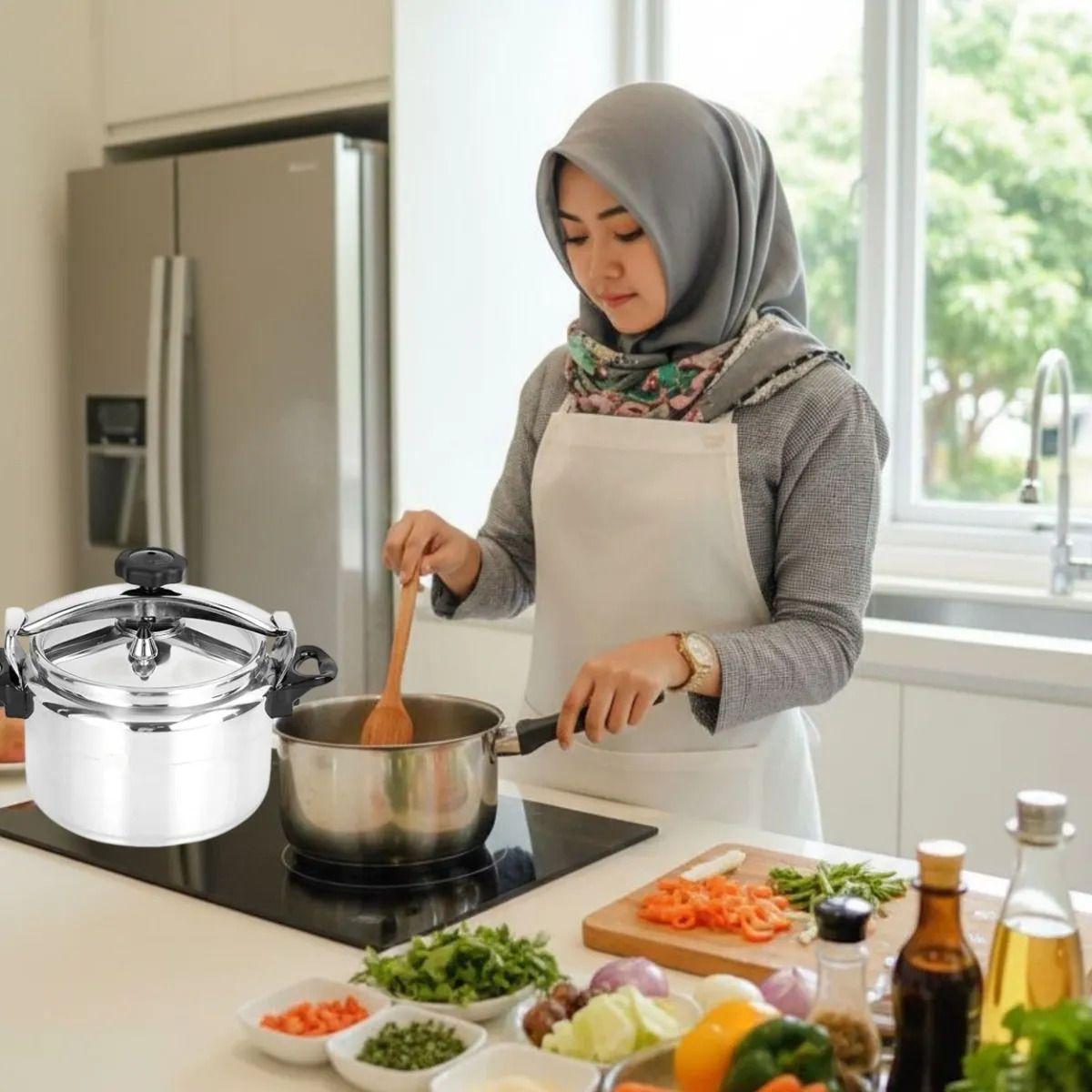 Olla Presión Cocina Doble Válvula Grande Familiar ALJ-6