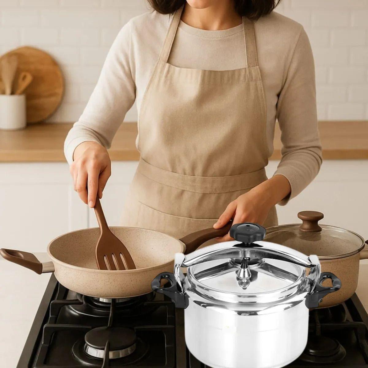 Olla Presión Cocina Doble Válvula Grande Familiar ALJ-8
