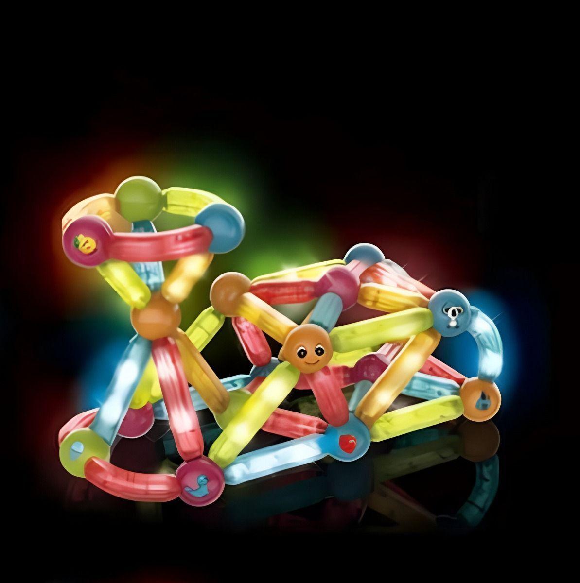 Bloques Construcción Magnéticos Ligero Juegos Luces Jhn-8