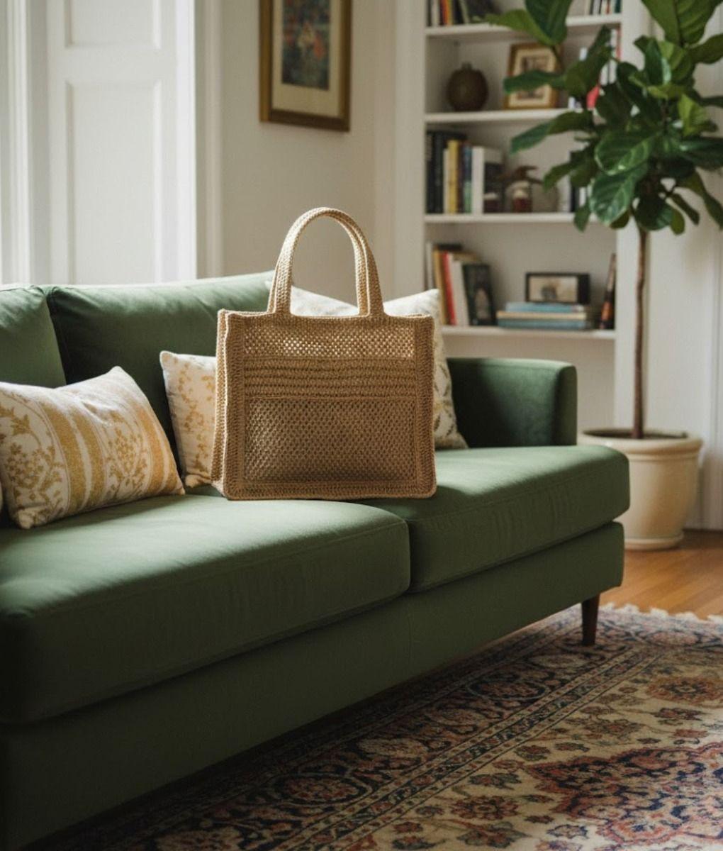 Cartera Bolso Mano Patrón Calado Estilo Atemporal Jhn-6