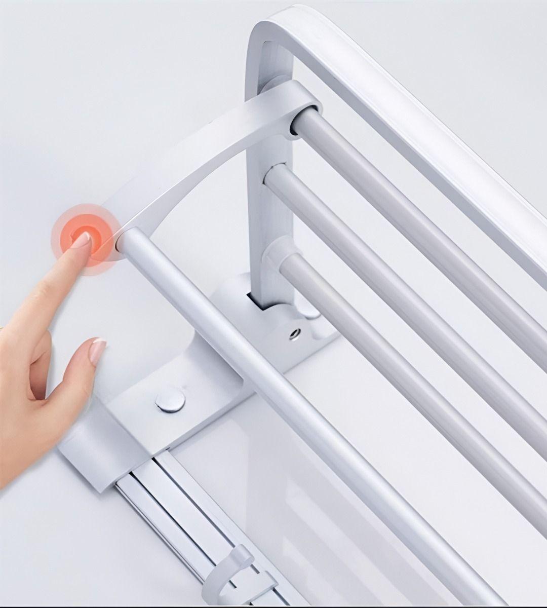 Toallero Baño Barra Múltiple Soporte Plegable Doble Jhn-6